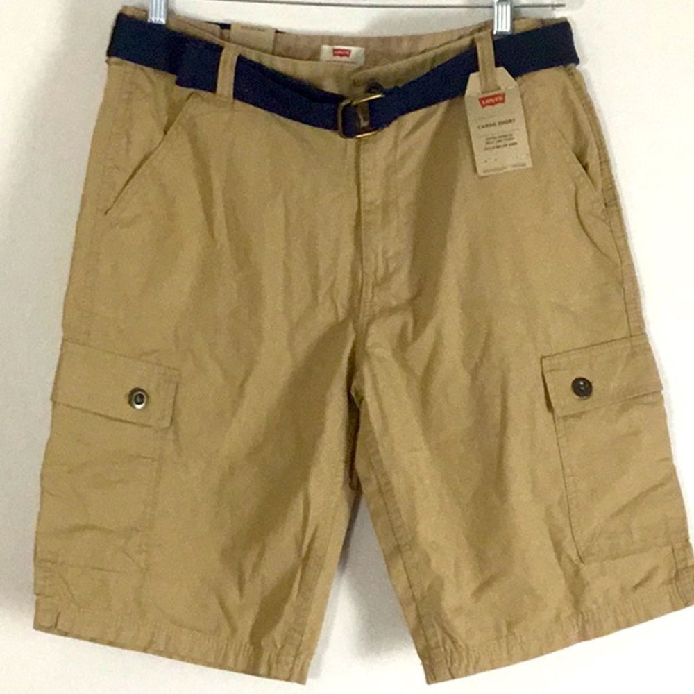 Levi’s Cargo Shorts. Boy’s Husky, Khaki. 100% Cotton.